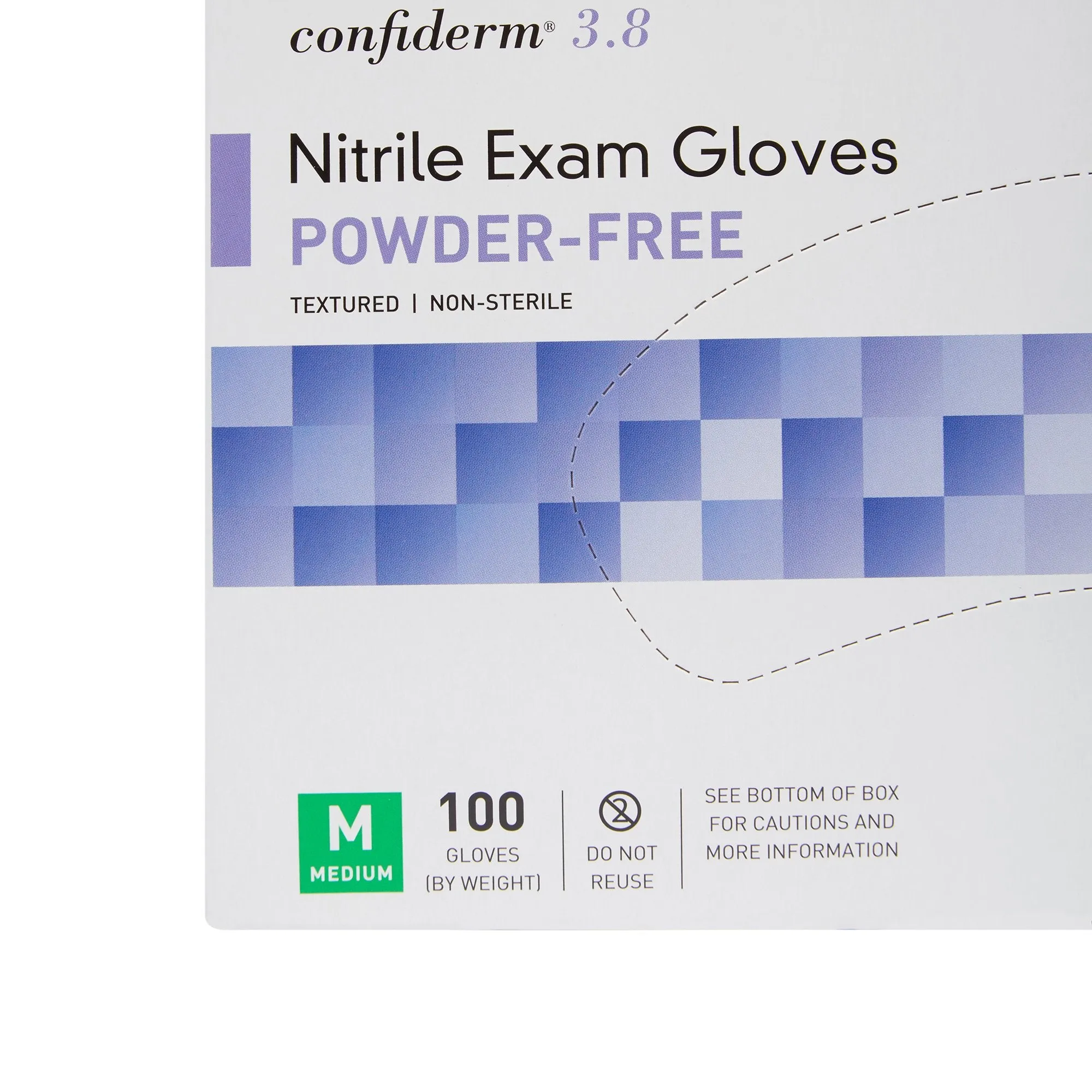 McKesson Confiderm® 3.8 Nitrile Exam Glove, Medium, Blue