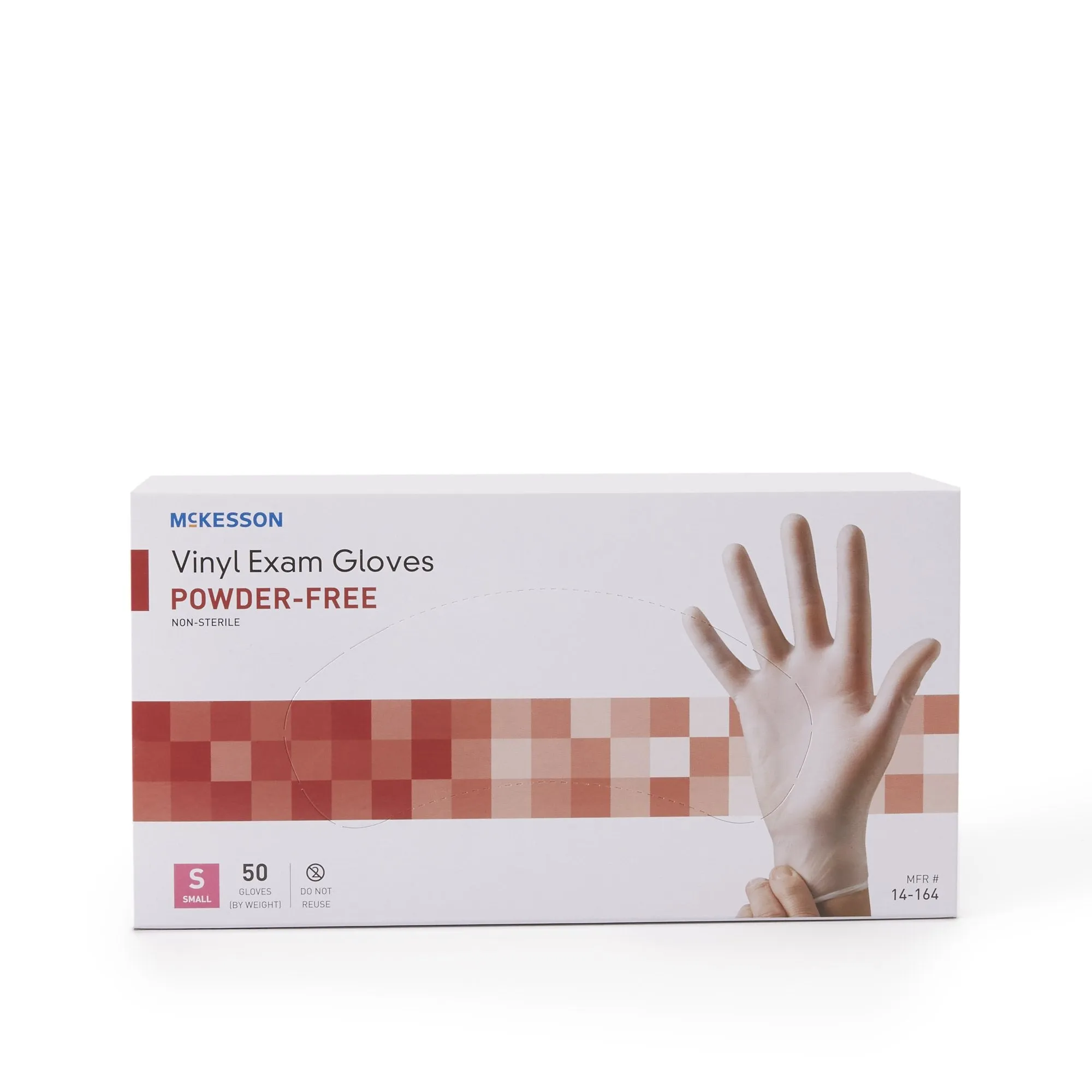 McKesson Confiderm® Vinyl Exam Glove, Small, Clear