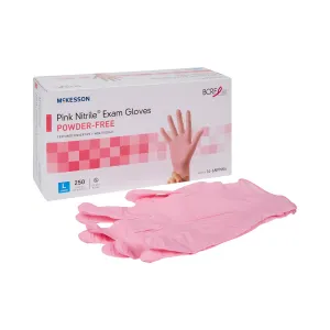 McKesson Pink Nitrile® Exam Gloves - Large