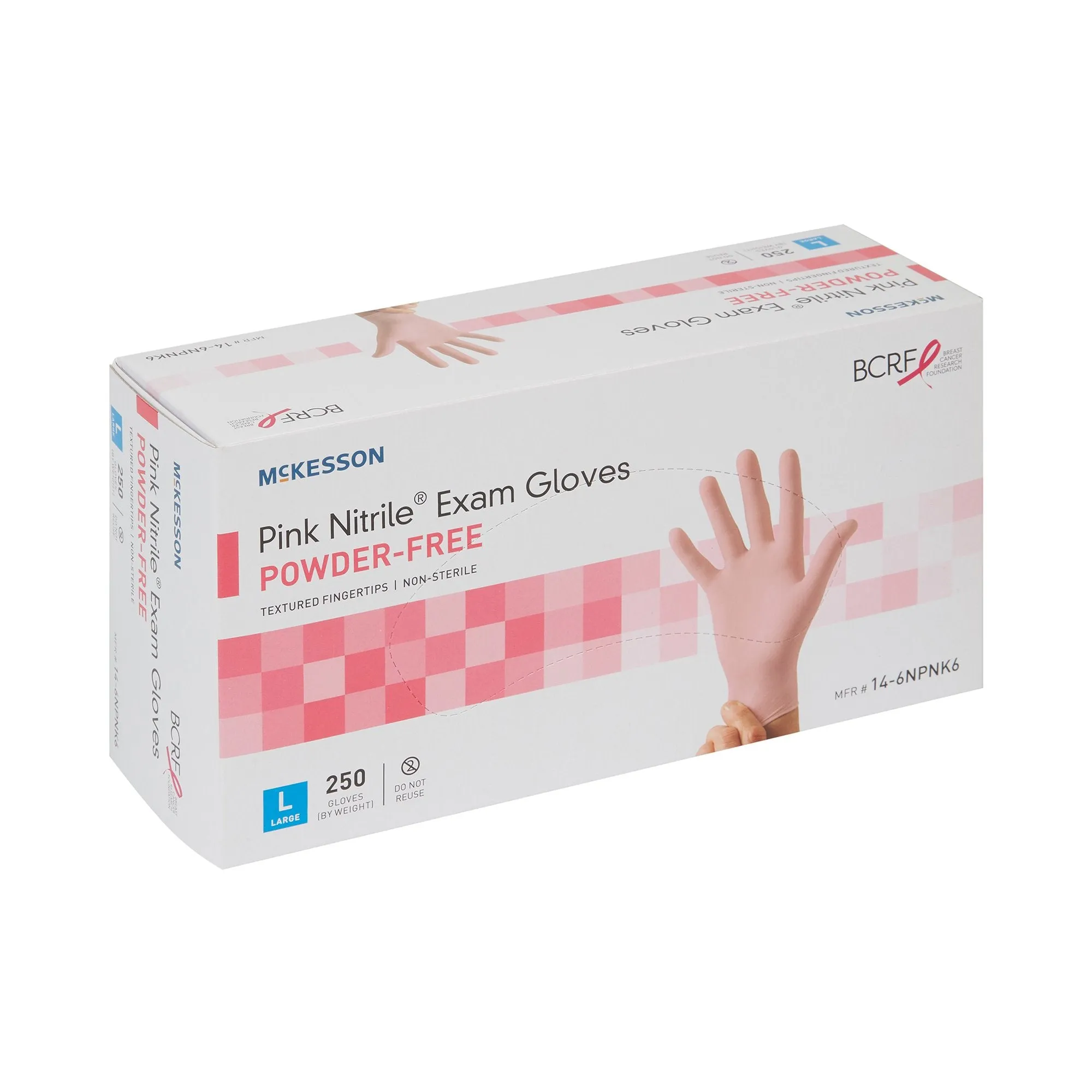 McKesson Pink Nitrile® Exam Gloves - Large