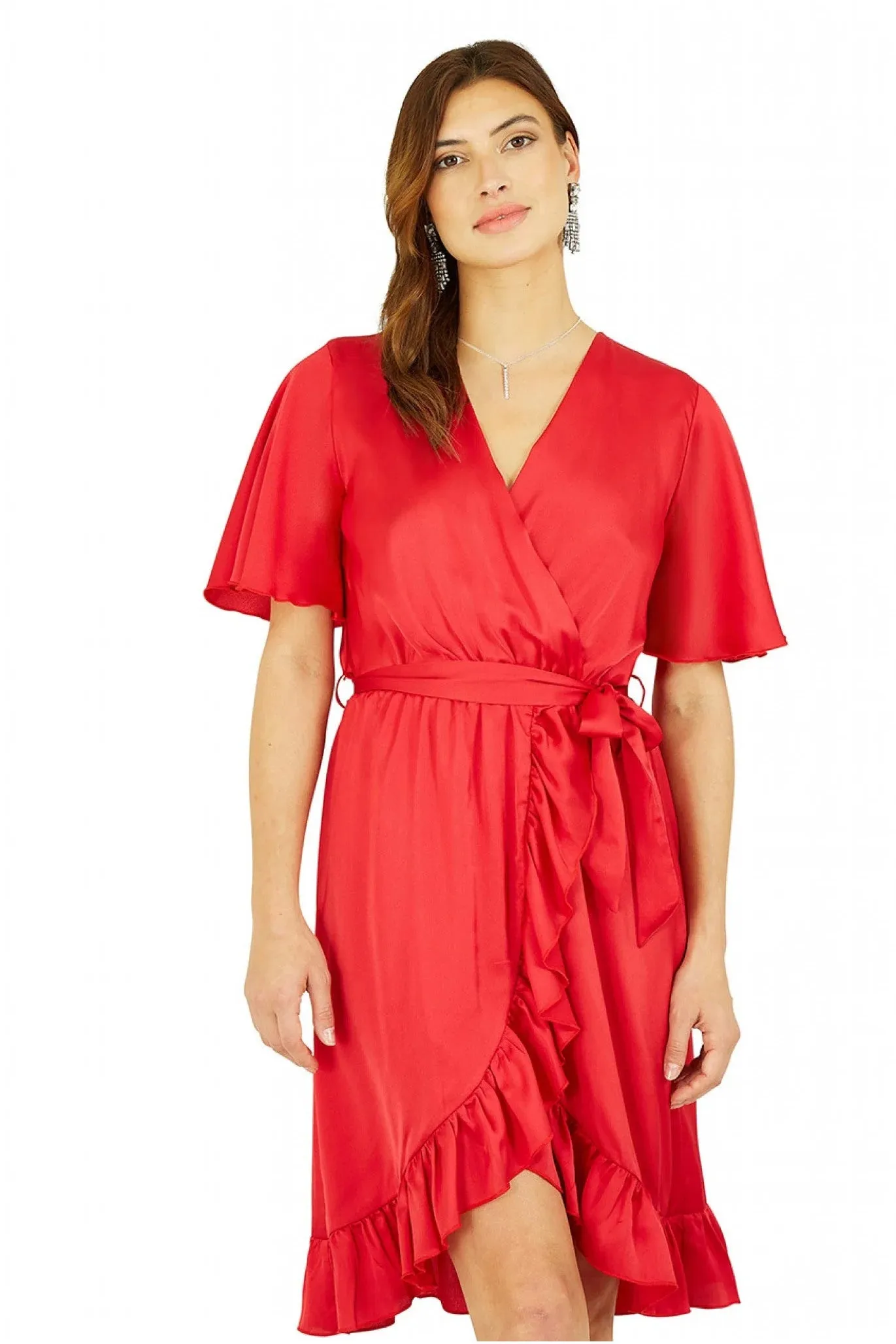 Mela London Satin Wrap Dress