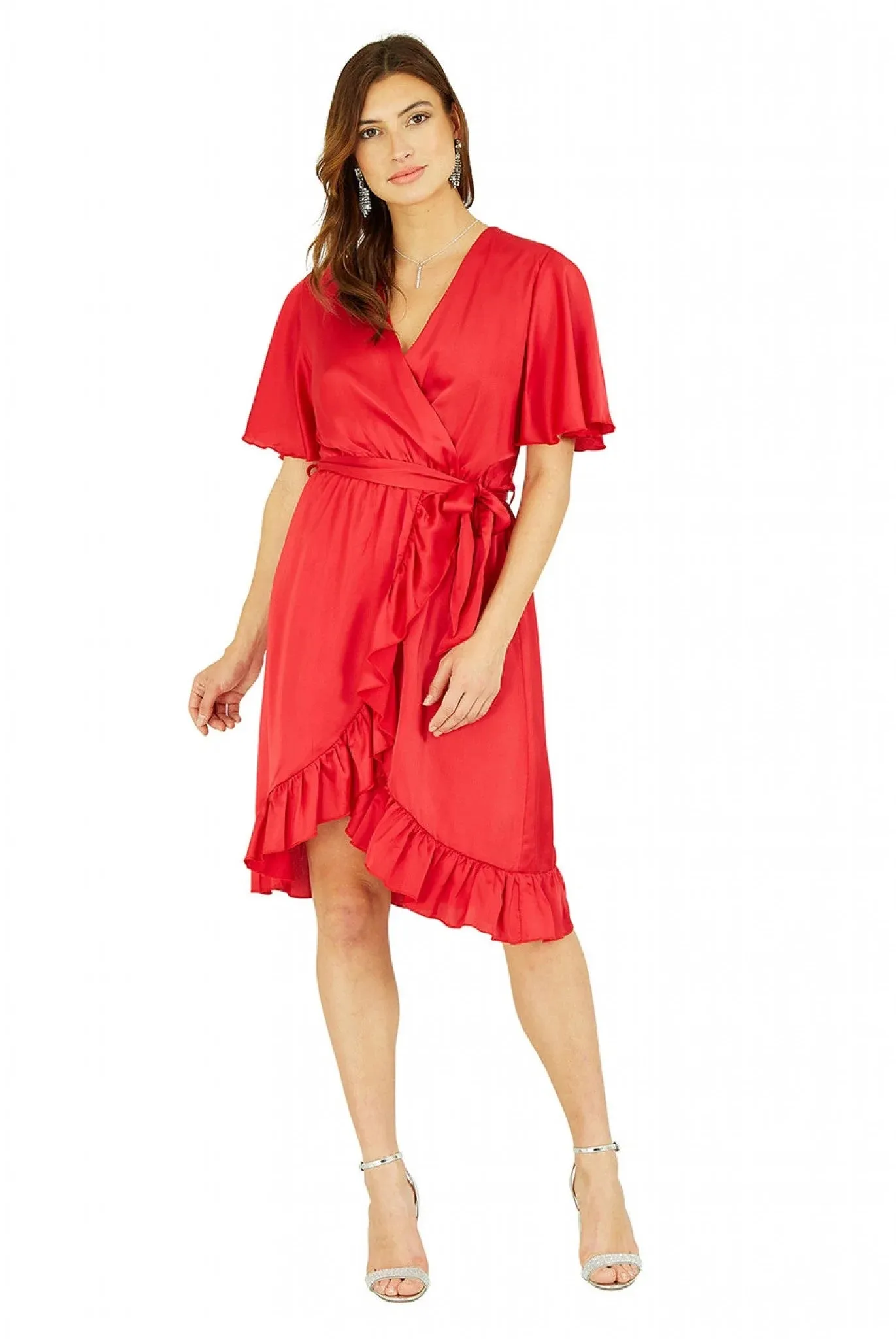 Mela London Satin Wrap Dress