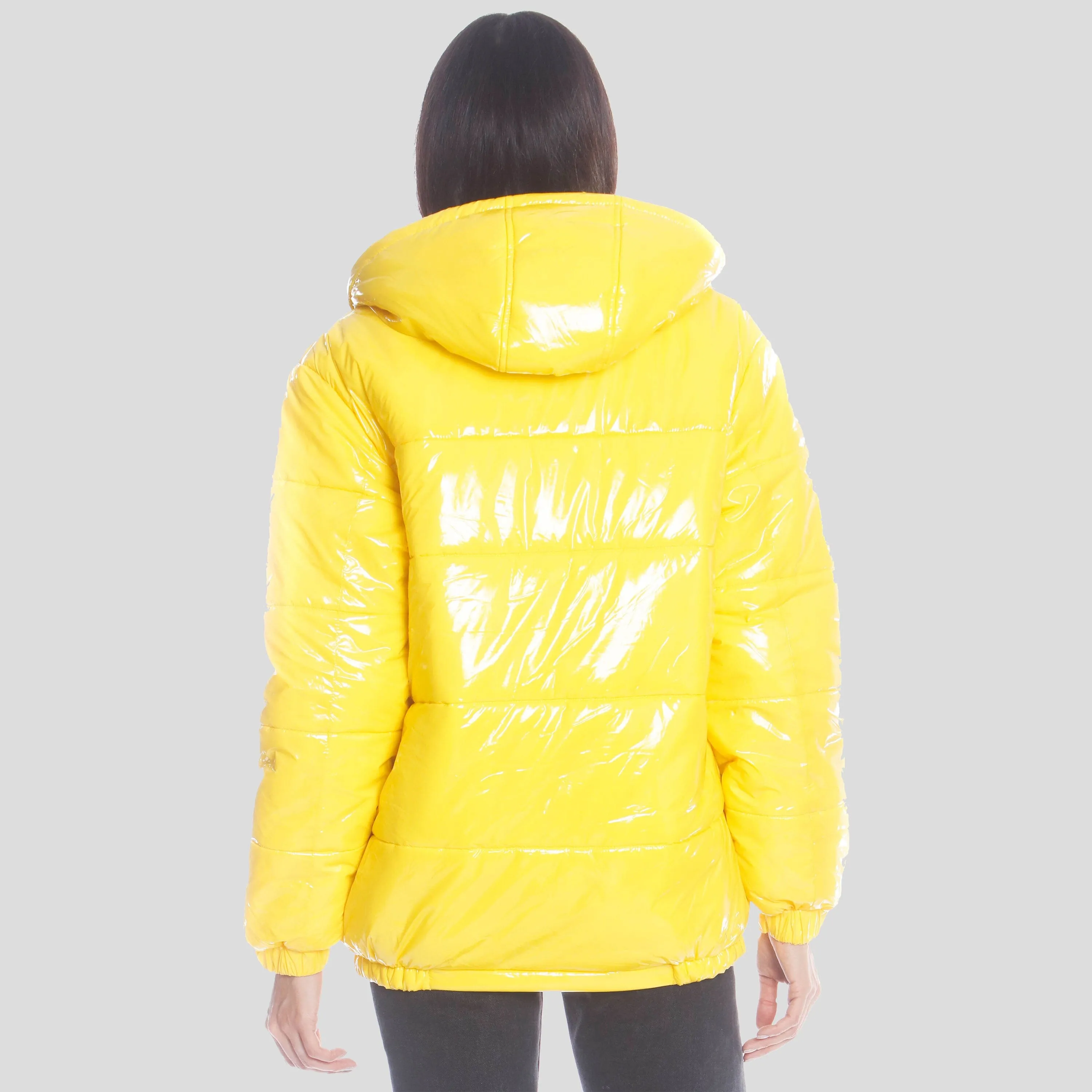 Members Only Women's Nickelodeon Shiny Collab Puffer Oversized Jacket