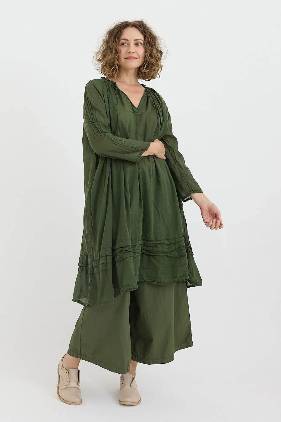 Metta - Tansy Raglan Sleeve Dress - Cotton Voile