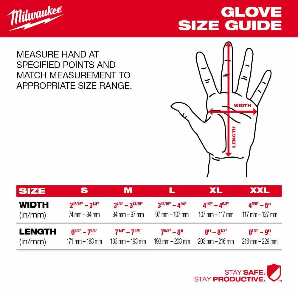 Milwaukee 48-73-8732 High Dexterity A3 Polyurethane Dipped Gloves - Large