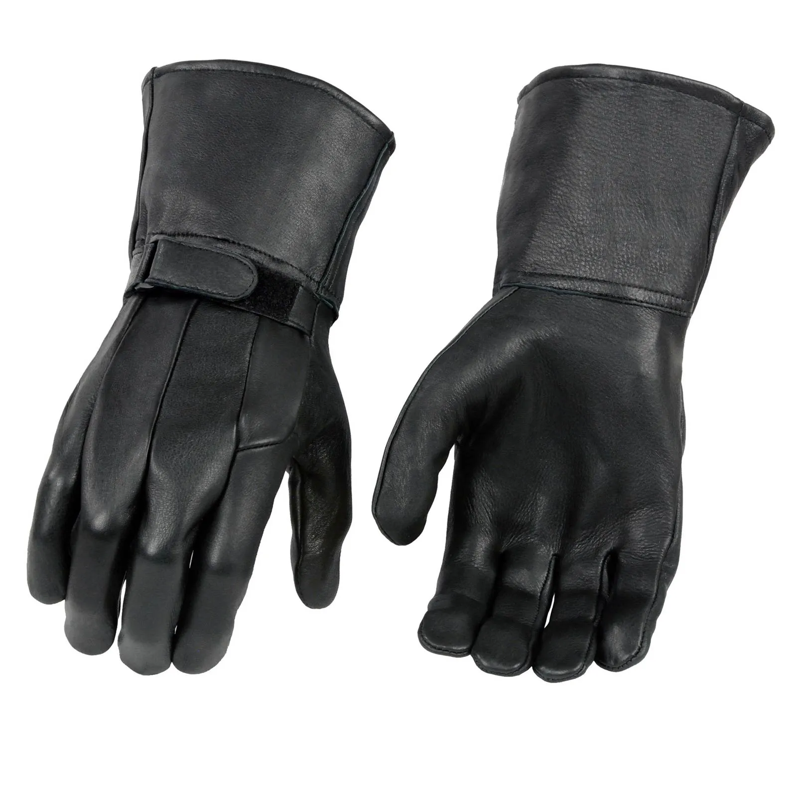 Milwaukee Leather Men's Gauntlet Motorcycle Hand Gloves-Deerskin