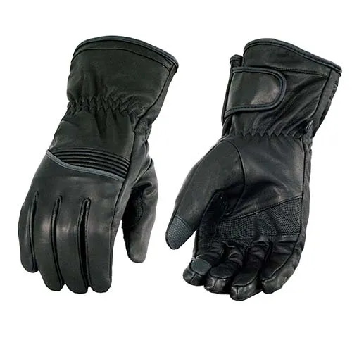 Milwaukee Leather MG7551 Men's Black Cowhide Leather Gauntlet