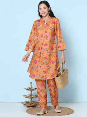 Mustard Floral Printed Co-ords Set