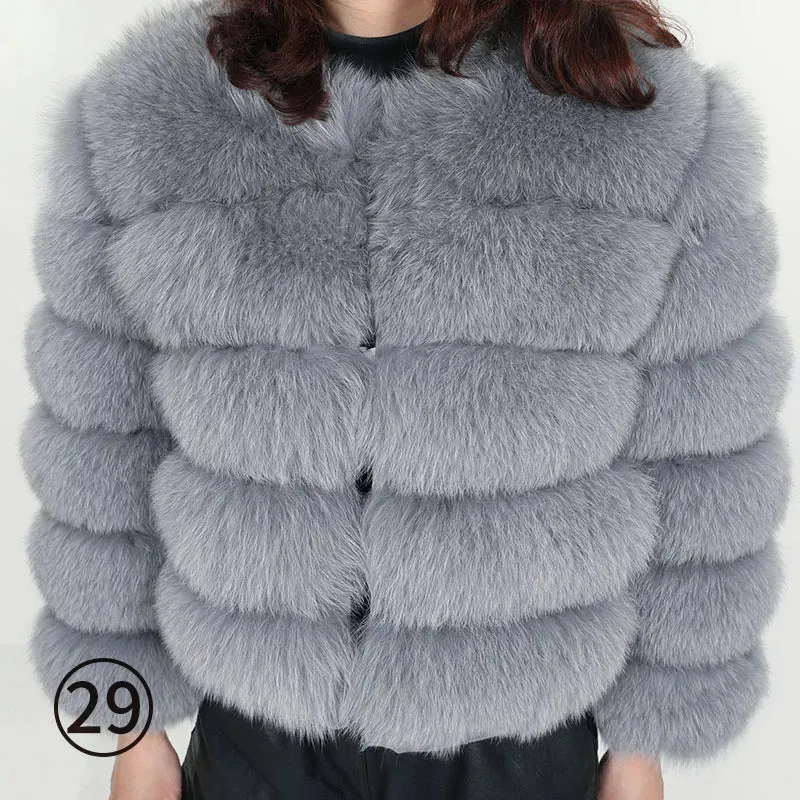 Natural Real Fox Fur Coat Women Winter Warm Luxury Fur Jacket Detachable Long Sleeves Female Vest Furry Coats