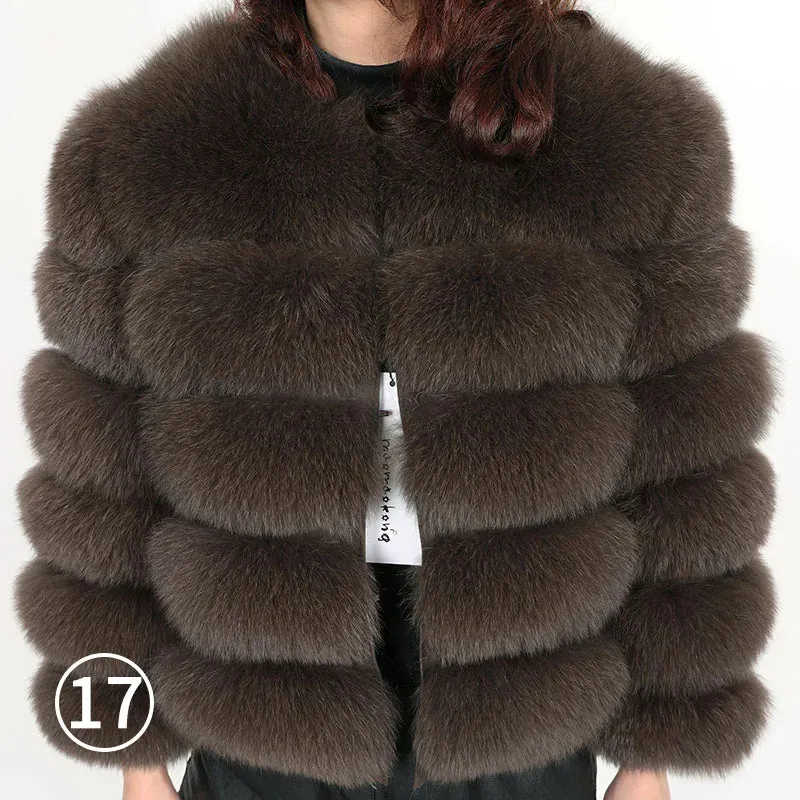 Natural Real Fox Fur Coat Women Winter Warm Luxury Fur Jacket Detachable Long Sleeves Female Vest Furry Coats