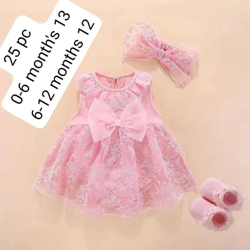 New Born Baby Girls Infant Dress&clothes Summer Kids Party Birthday Outfits 1-2years Shoes Set Christening Gown Baby Jurk Zomer 240417