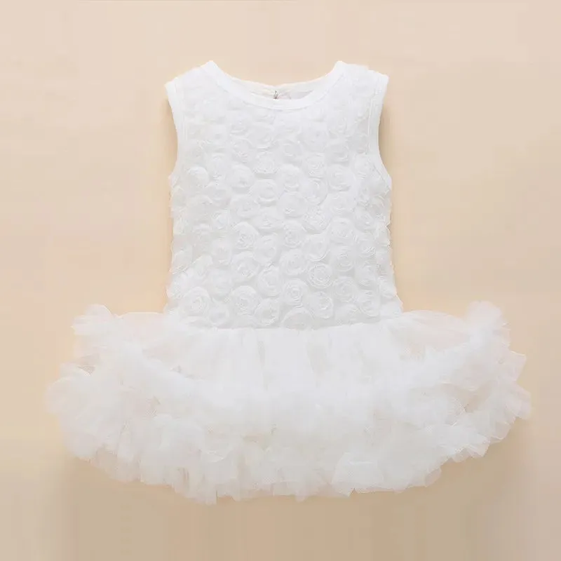 New Born Baby Girls Infant Dress&clothes Summer Kids Party Birthday Outfits 1-2years Shoes Set Christening Gown Baby Jurk Zomer 240417