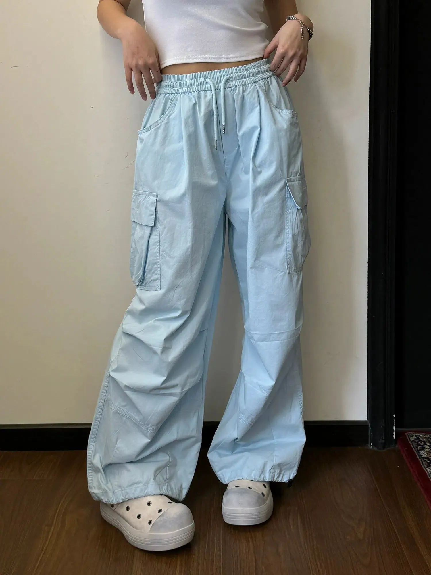 Nine Adjustable Cargo Track Pants