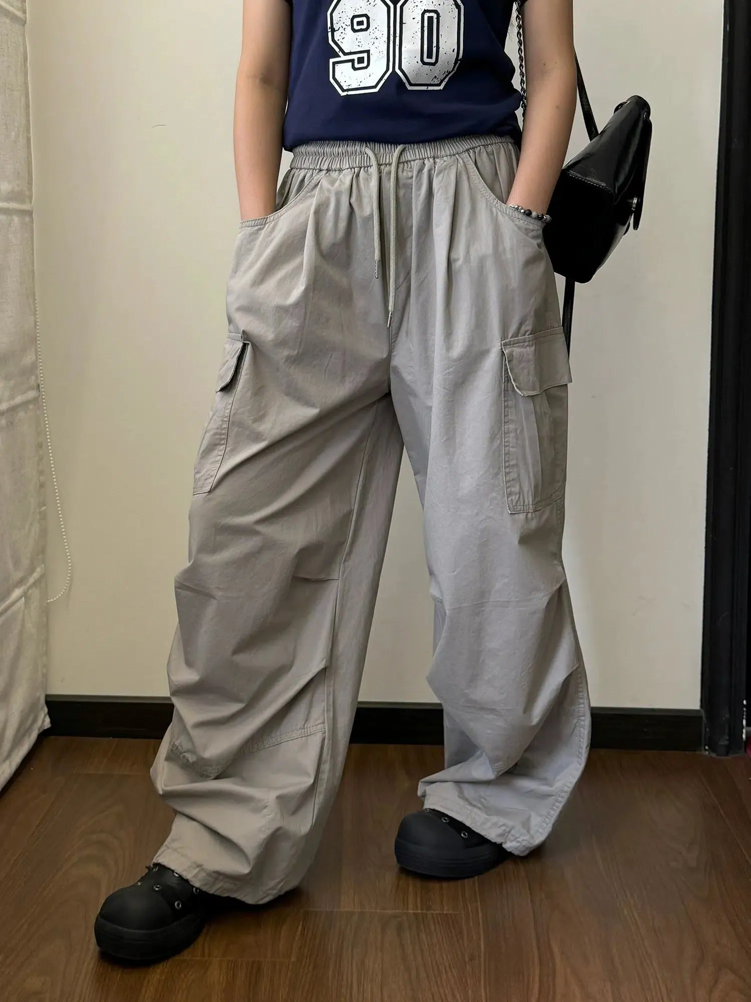 Nine Adjustable Cargo Track Pants