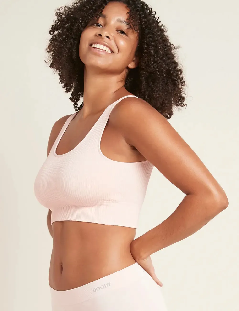 Nude Ribbed Seamless Bra