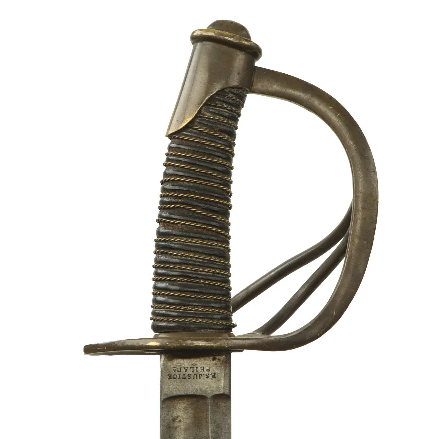 Original U.S Civil War Era M-1840 "Wrist Breaker" Heavy Cavalry Saber by P.S. Justice with Scabbard