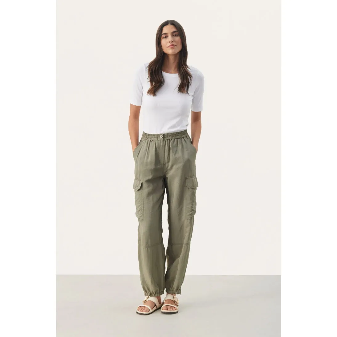 Part Two Era Cargo Trousers In Vetiver 30308457