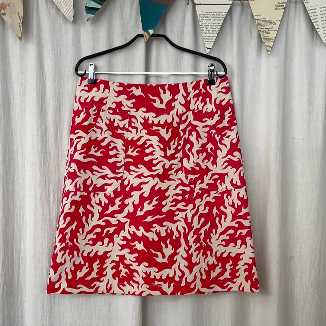 PATCH POCKET Skirt Flames