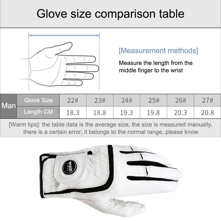 PGM Golf Sheepskin Breathable Non-slip Single Gloves for Men (Color:Right Hand Size:25)