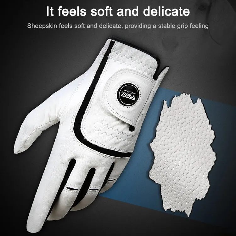 PGM Golf Sheepskin Breathable Non-slip Single Gloves for Men (Color:Right Hand Size:25)