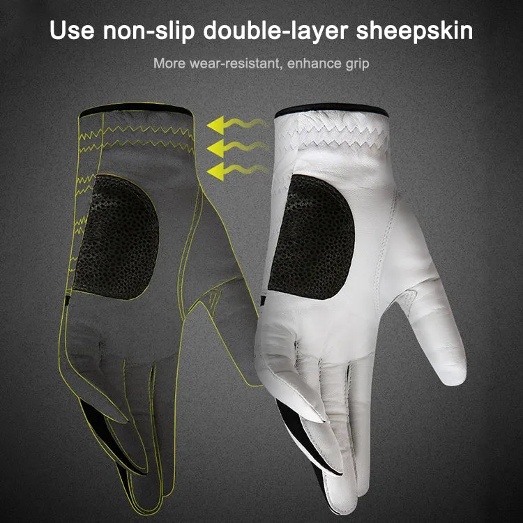 PGM Golf Sheepskin Breathable Non-slip Single Gloves for Men (Color:Right Hand Size:25)