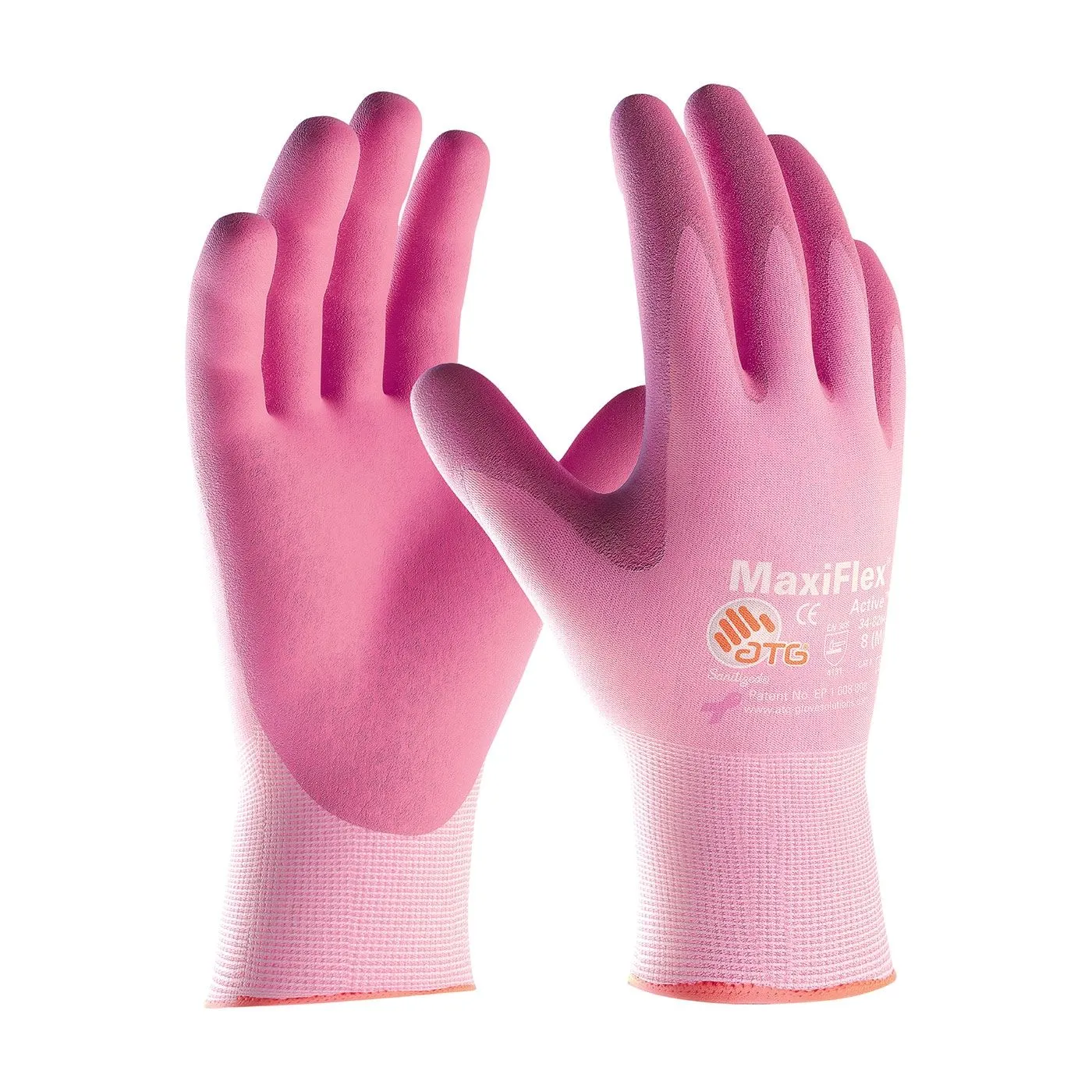 PIP ATG 34-8264 MaxiFlex Active Gloves, Ultra Lightweight Nitrile Micro Foam, Pink, 1 Dozen