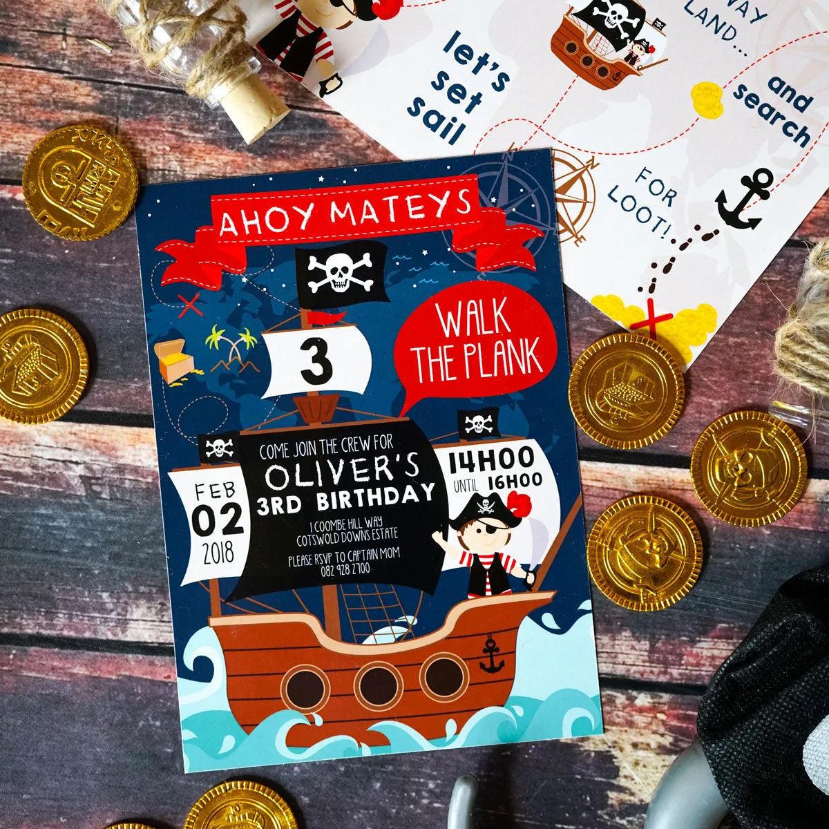 Pirate Birthday Party Set | Amazing Pirate Activities, Food & Drink Labels and Full Party Decor