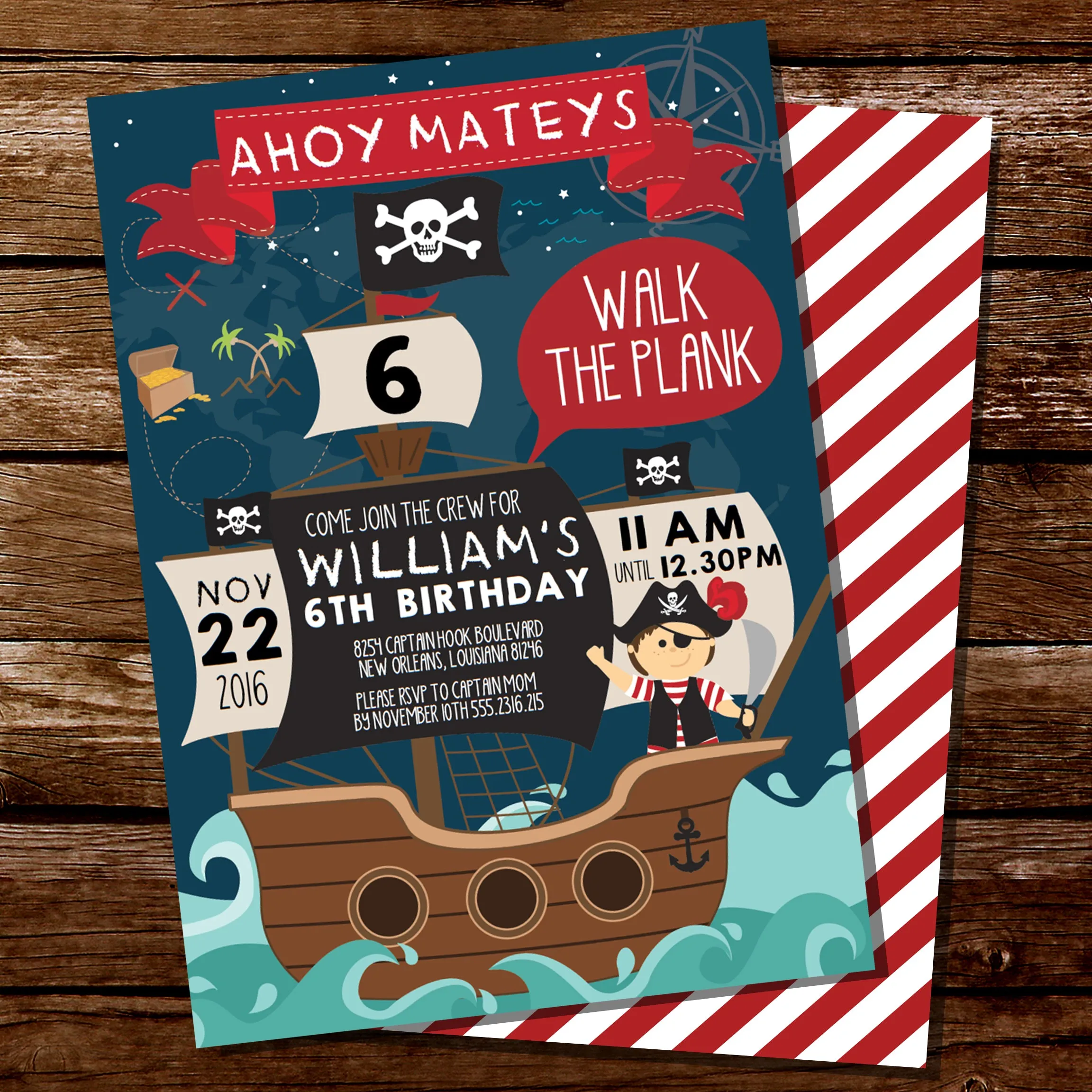 Pirate Birthday Party Set | Amazing Pirate Activities, Food & Drink Labels and Full Party Decor