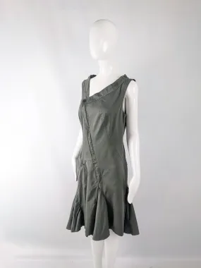 Plein Sud Vintage Green Asymmetrical Cotton Dress