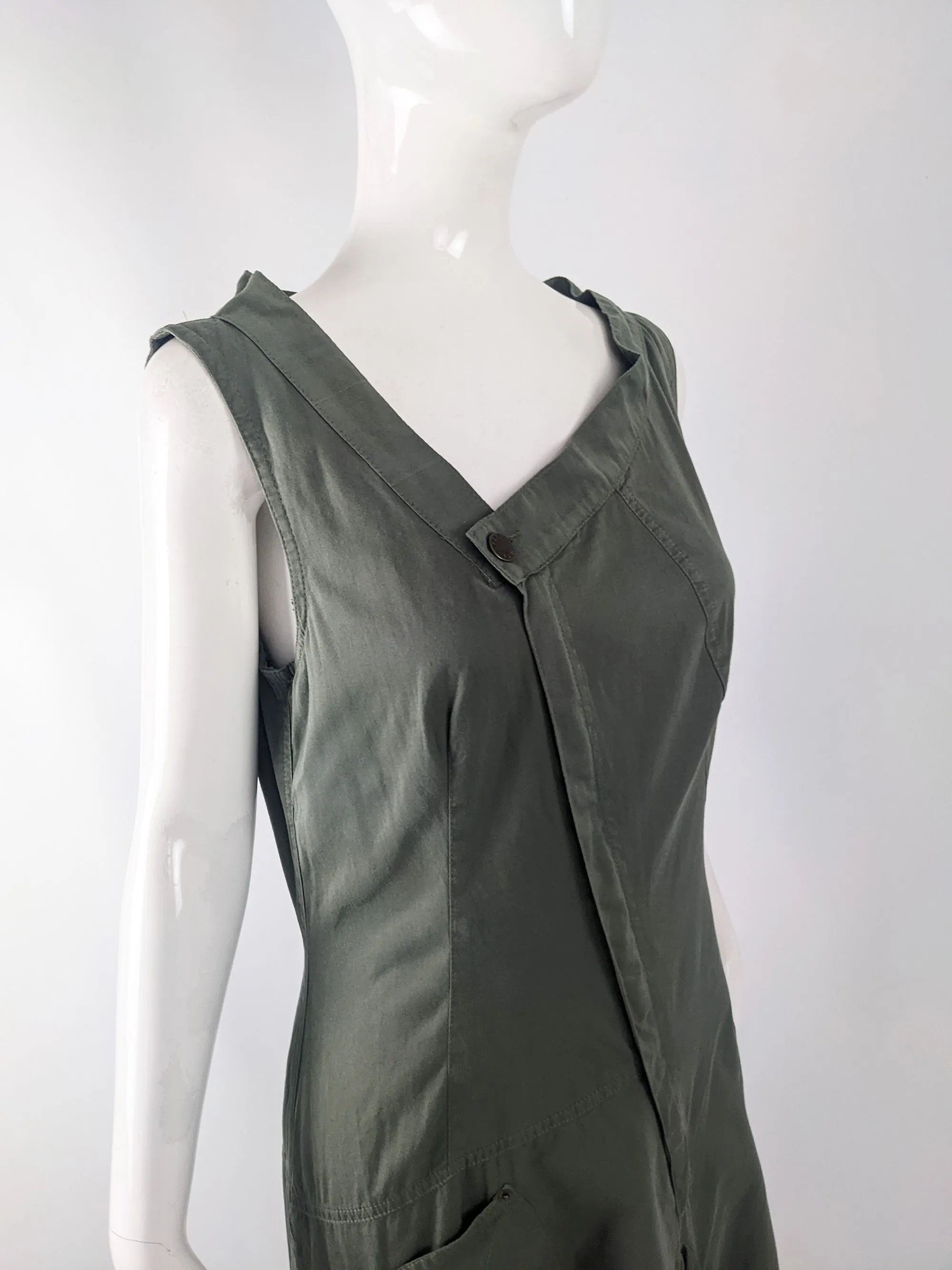 Plein Sud Vintage Green Asymmetrical Cotton Dress