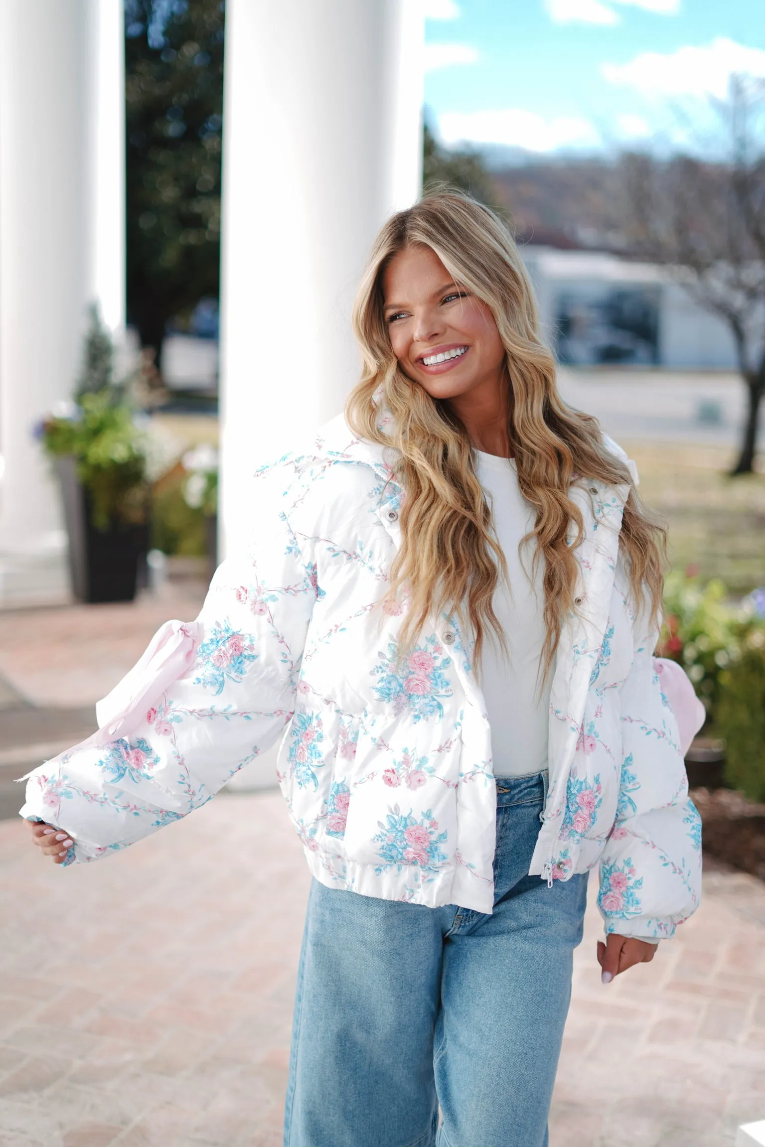 Pretty In Floral Puffer Jacket