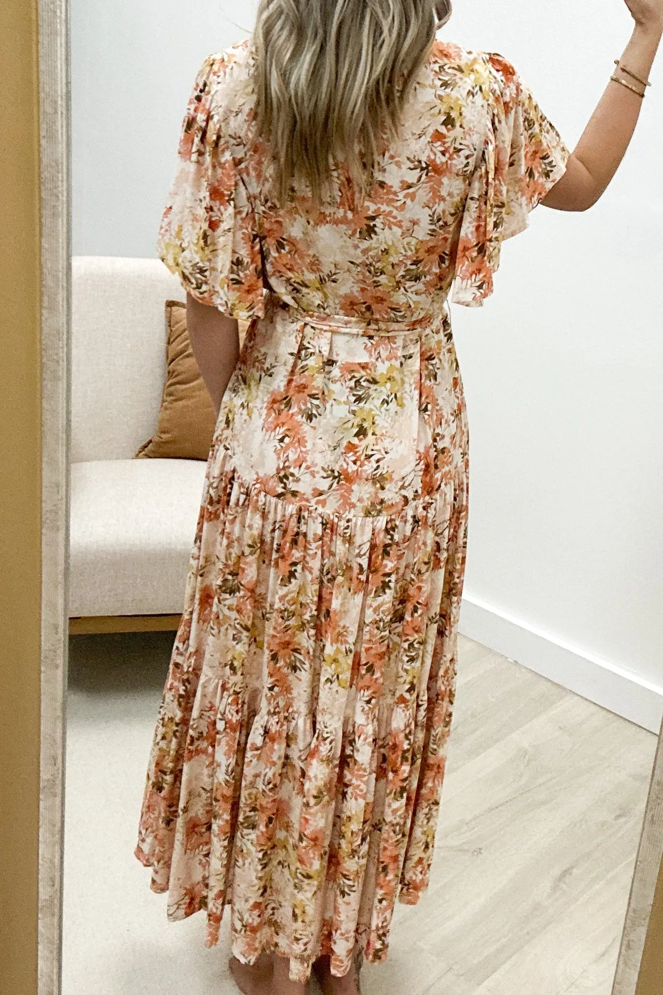 "Blooming With Grace" Maxi Dress (Ginger)