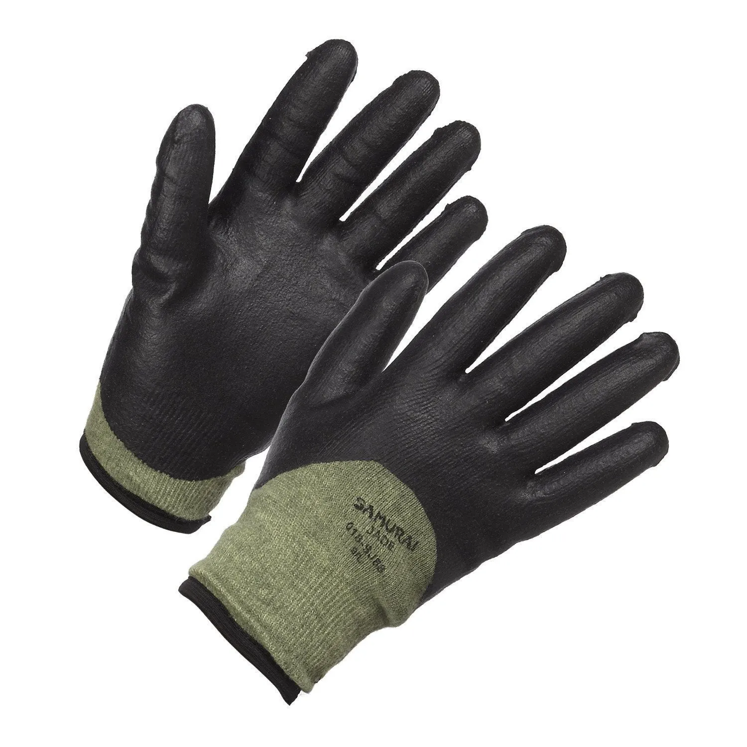 "Samurai Jade" Level 5 Cut Resistant, Insulated and 3/4 Nitrile Coated High Performance Work Glove