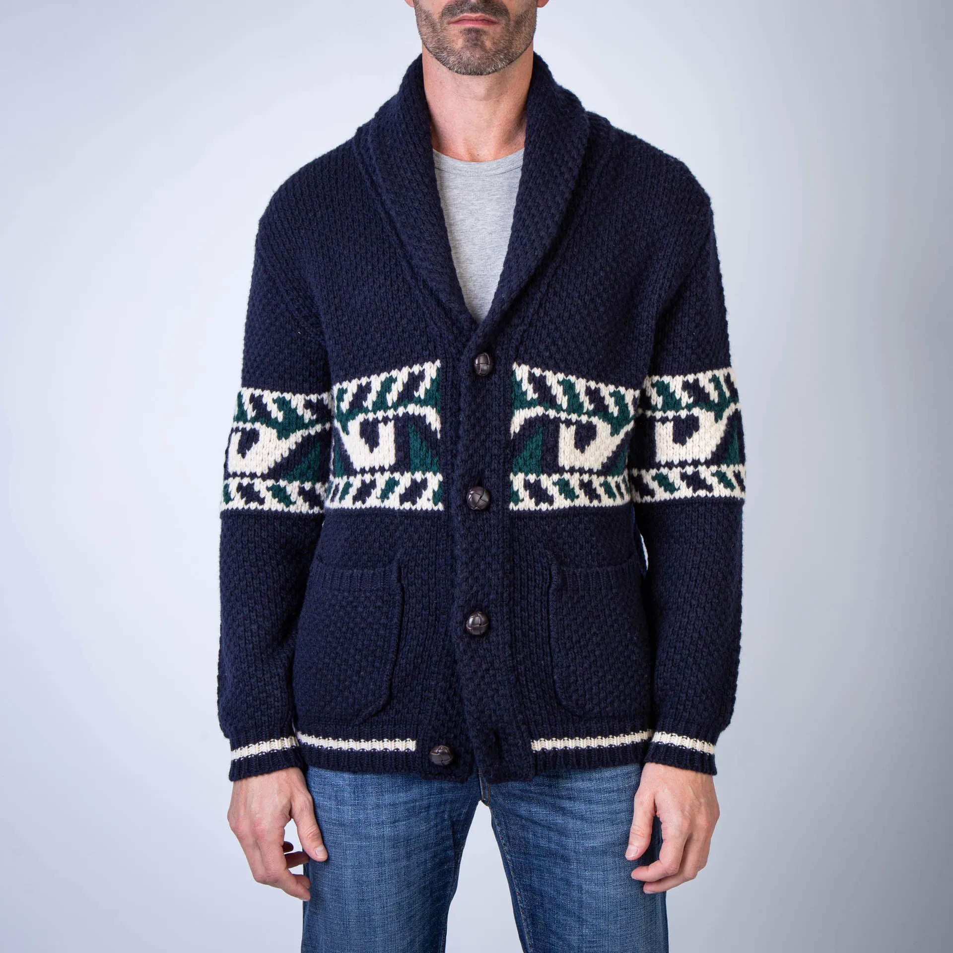 RAKKI CARDIGAN HOLMAN BLAZER BLU/AVORIO BLUE