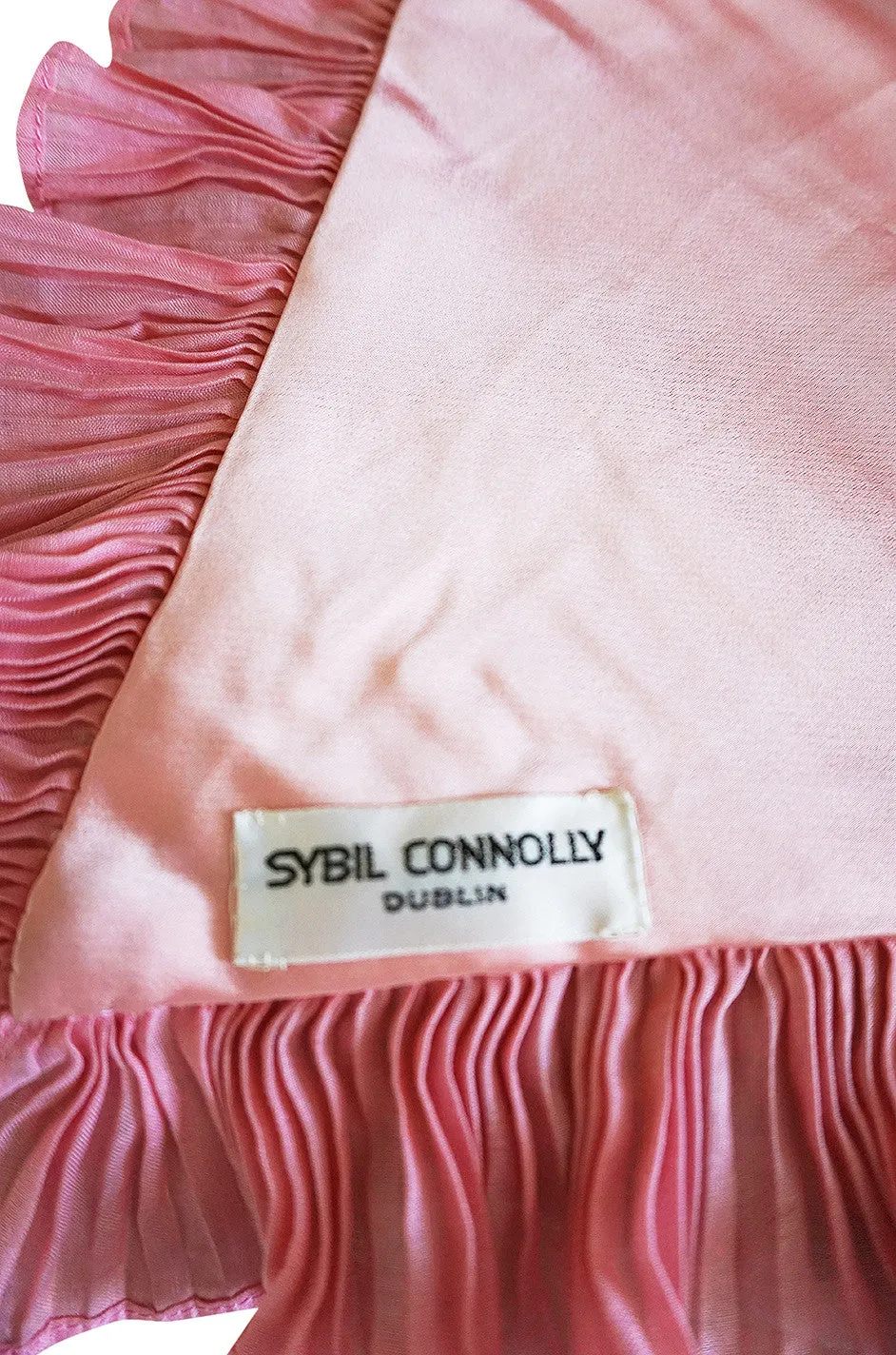 Rare 1960s Pale Pink Signature Pleat Sybil Connolly Wrap