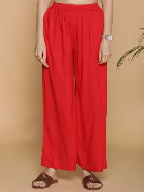 Red Palazzo Pants