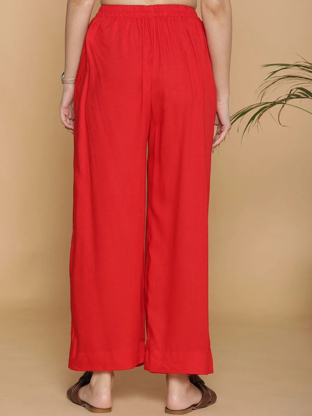 Red Palazzo Pants