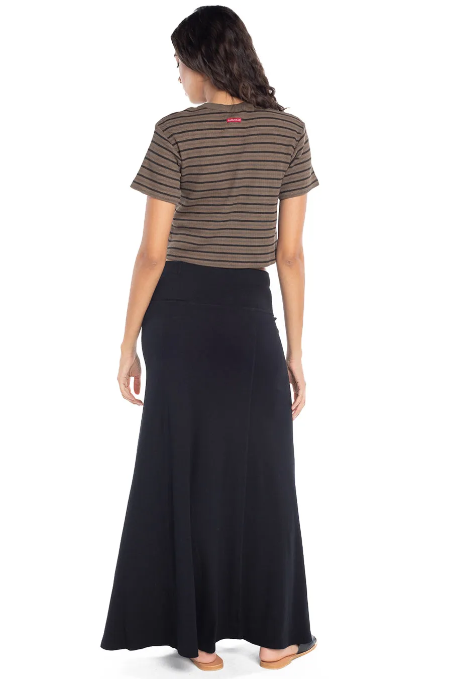 Rolldown Ribbed Sweep Skirt