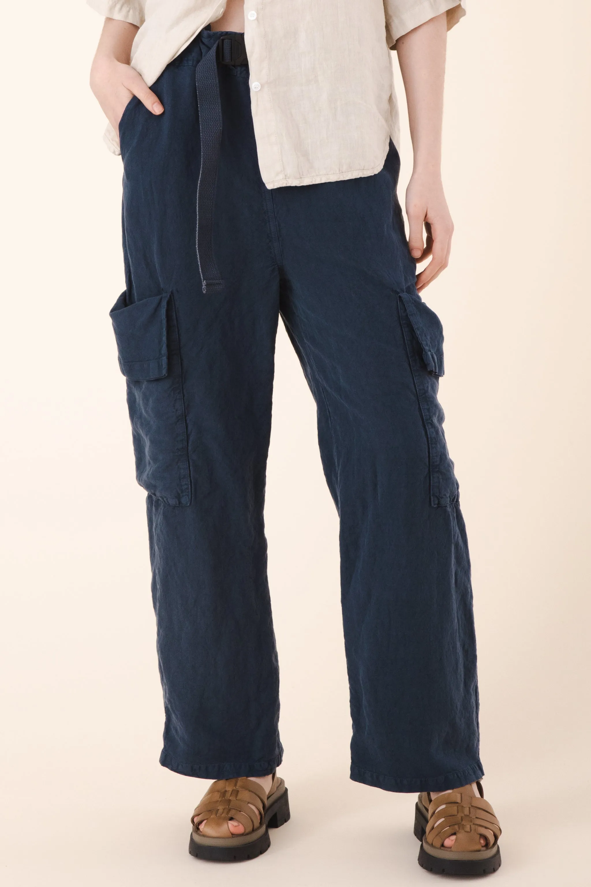 Sack Pocket Pant Silk in Atlantic