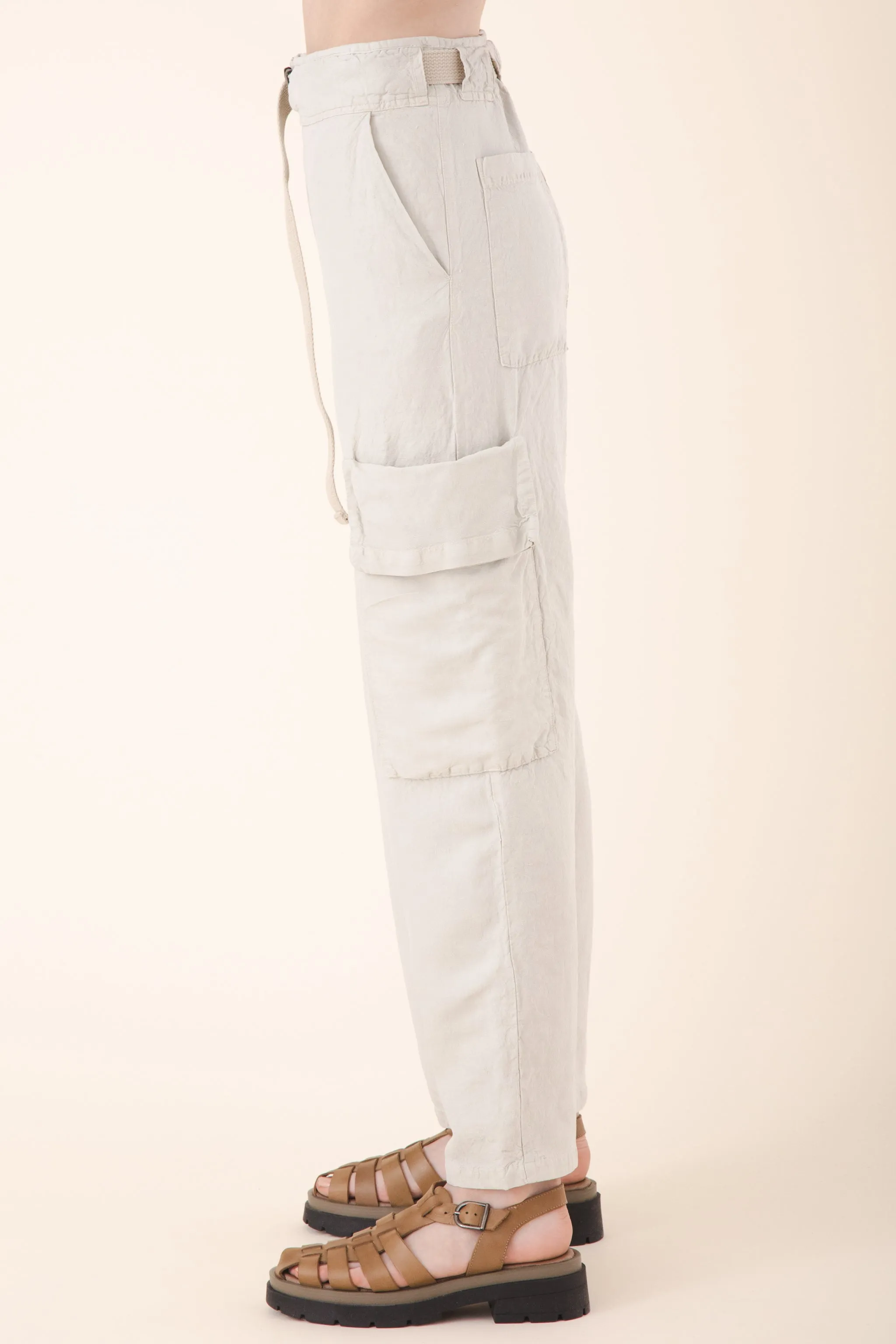 Sack Pocket Pant Silk in Oyster