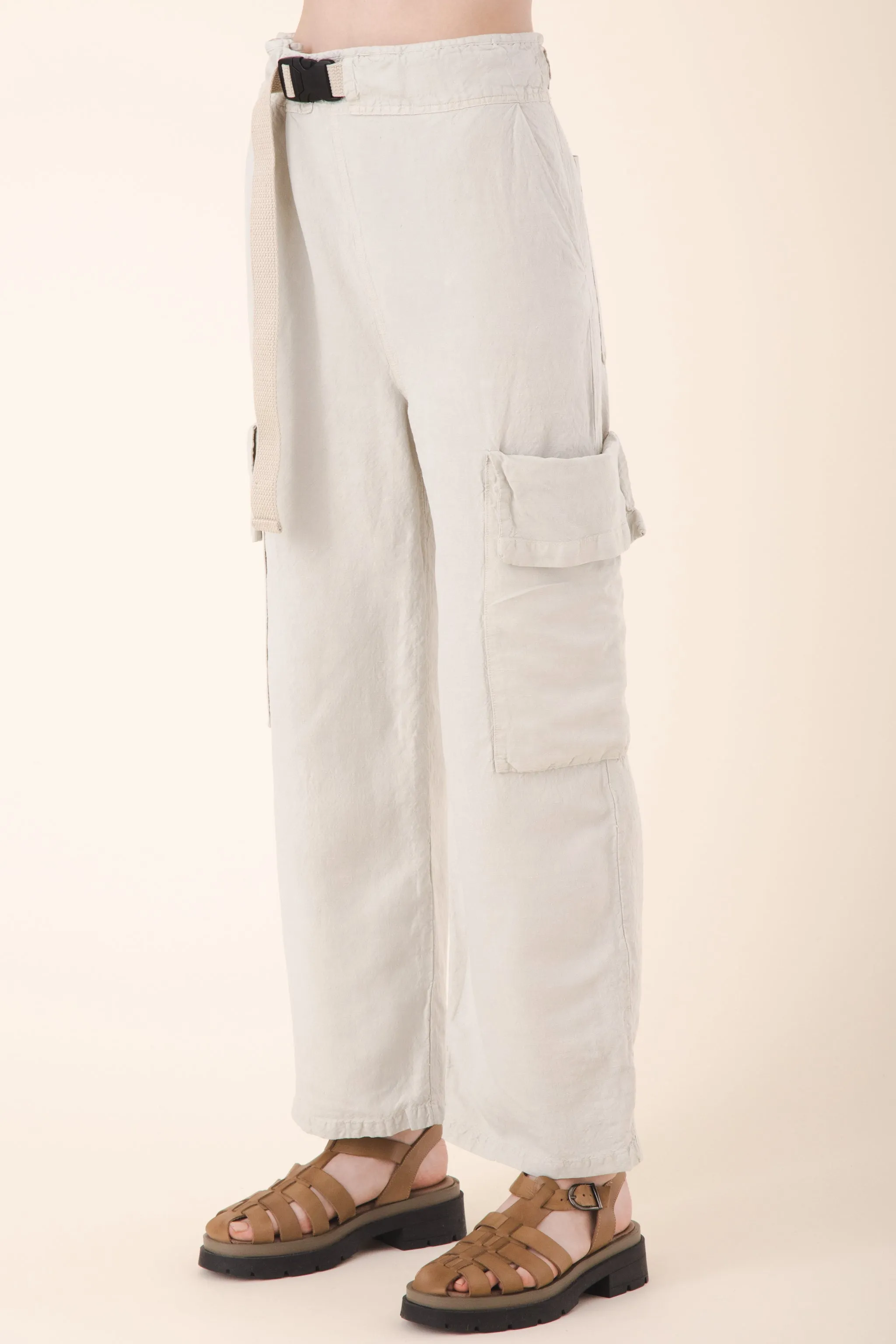 Sack Pocket Pant Silk in Oyster