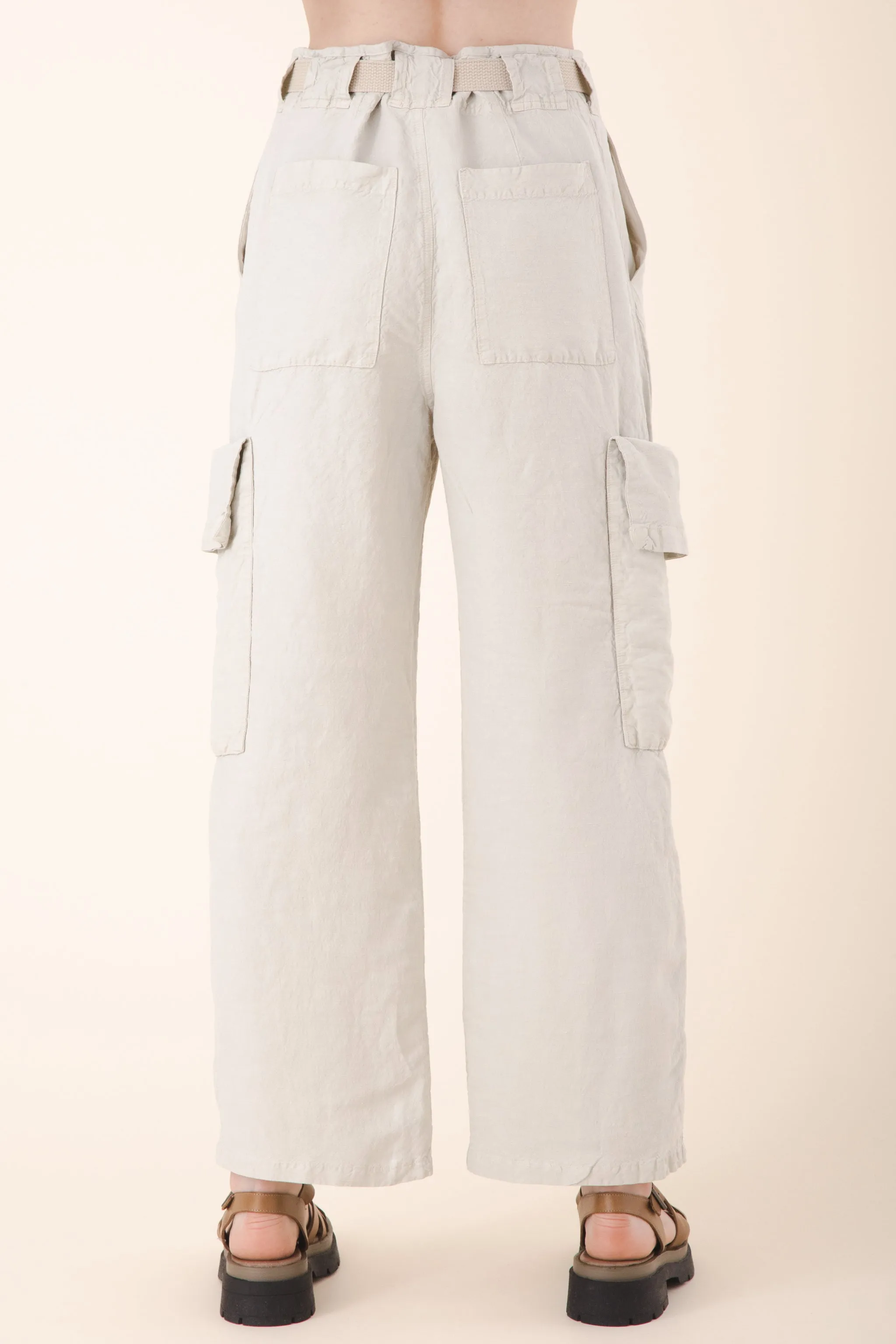 Sack Pocket Pant Silk in Oyster