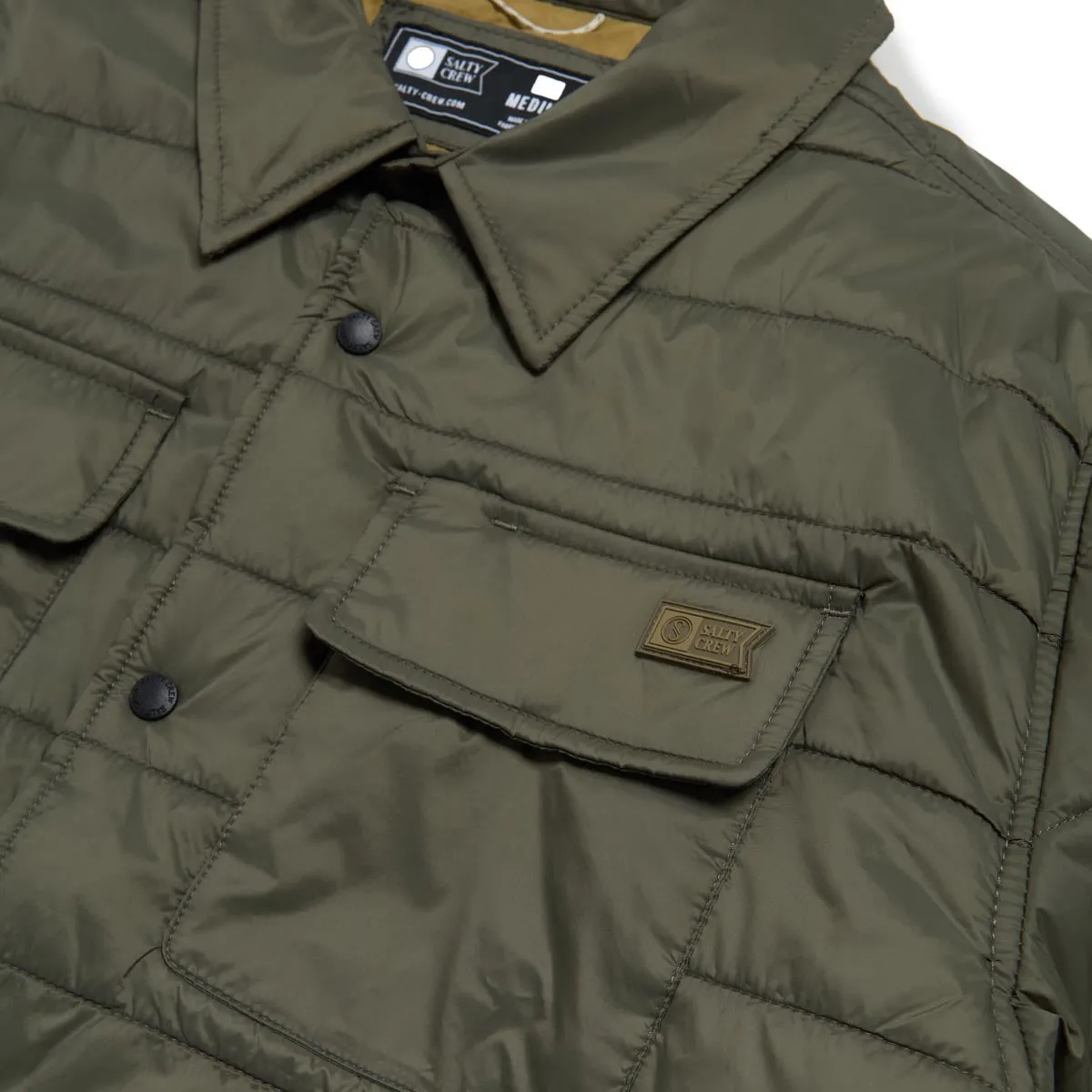 Salty Crew Barrier Shacket Jacket - Olive