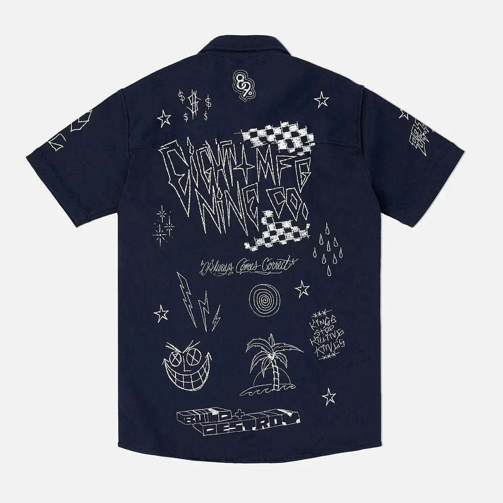 Scribblez Work Shirt Navy