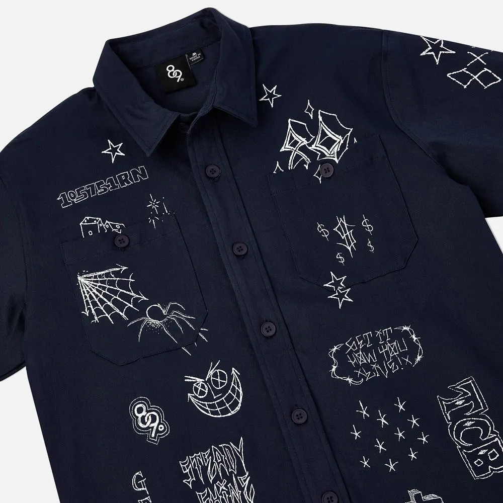 Scribblez Work Shirt Navy