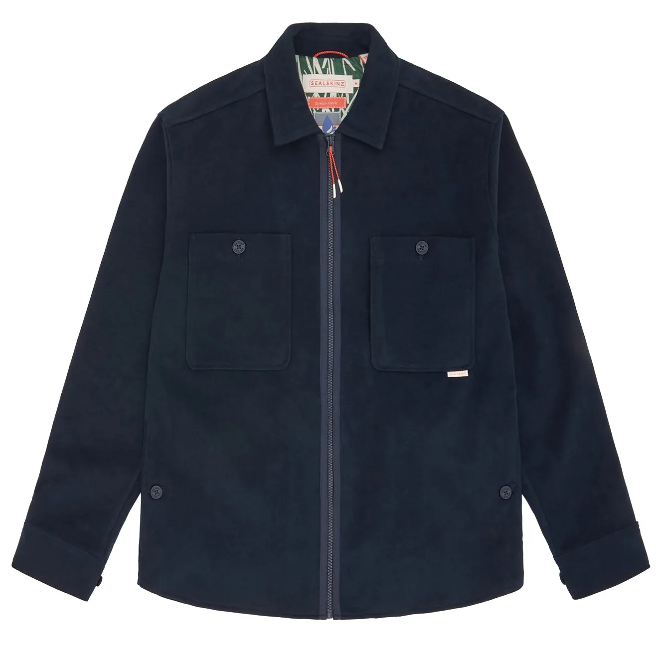 Sealskinz Hockering Water Repellent Zip Through Shacket Navy