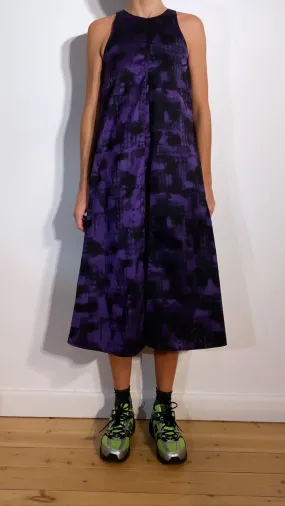 SILK PURPLE PRINT DRESS ARCHIVE