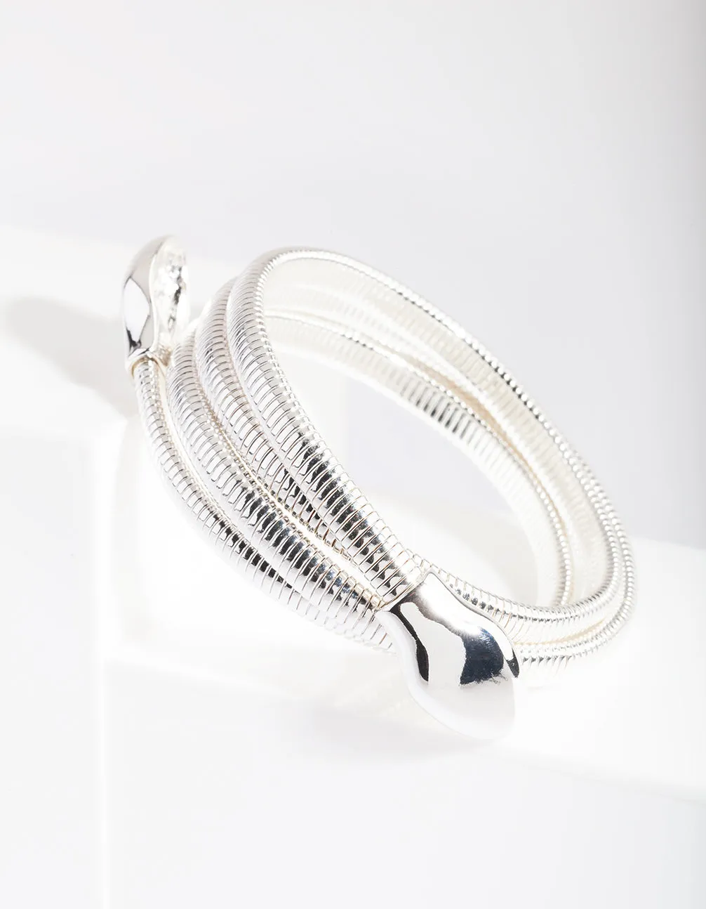 Silver Snake Wrap Bracelet