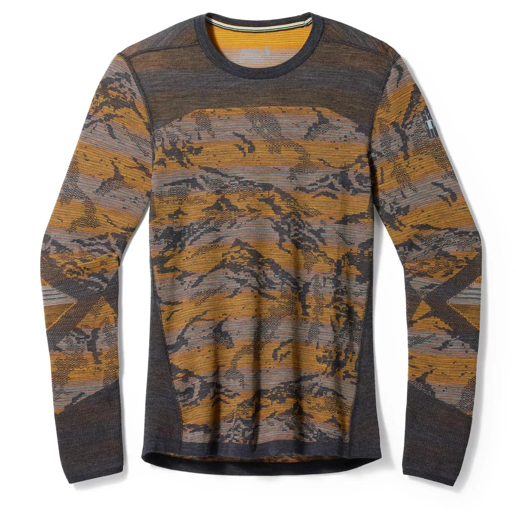 Smartwool Mens Intraknit Thermal Merino Pattern Crew Base Layer Top