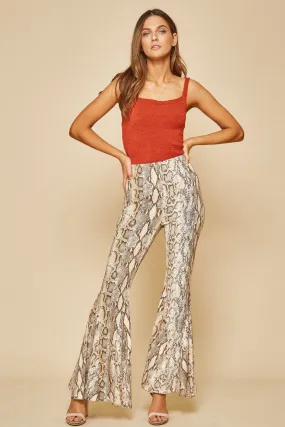 Snake Print Bell Bottoms